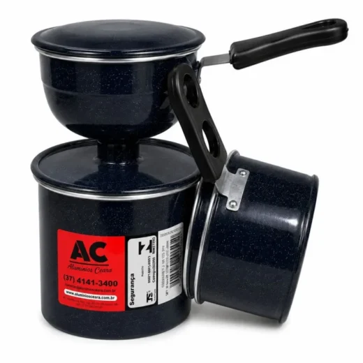 Cuscuzeira 2 em 1 Preta Unidade 500 g