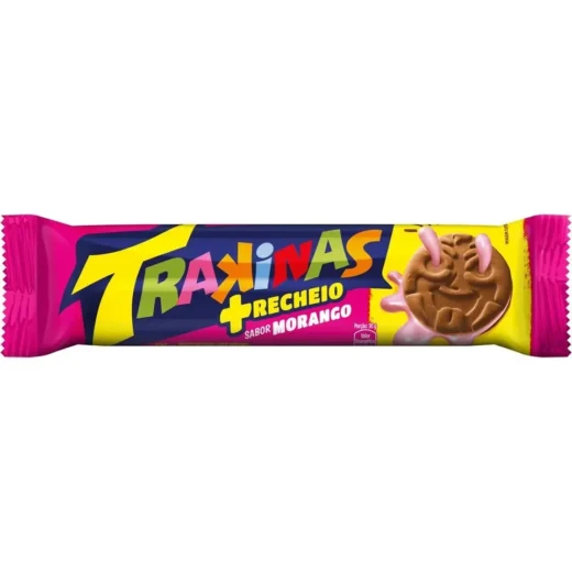 Biscoito Trakinas Recheado de Morango 126 g