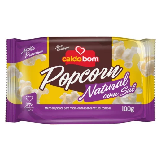 Milho de Pipoca para Microondas Sabor Natural Caldo Bom 100 g
