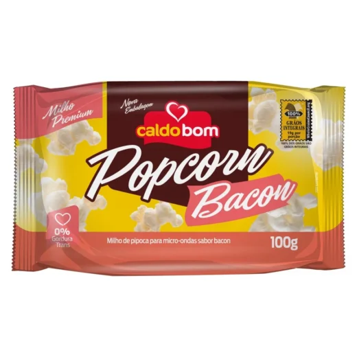 Milho de Pipoca para Microondas Sabaor Bacon Caldo Bom 100 g