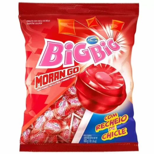 Pirulito Big Big Morango Arcor 500 g