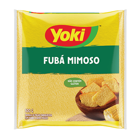 Fubá Mimoso 500 g, 1 kg e 4 kg