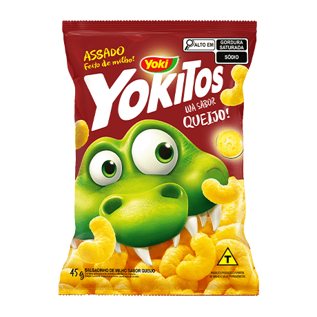Yokitos Sabor Queijo Lua 135 g, 45 g e 39 g