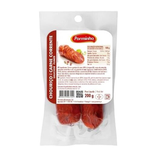 SAUCISSE FUMÉE PORTUGAISE PORMINHO VIANDE CORR 200