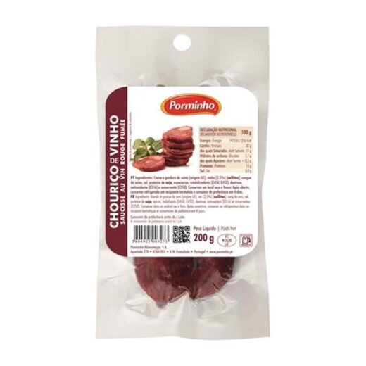 SAUCISSE FUMÉE PORTUGAISE PORMINHO VIN (20 X 200 G